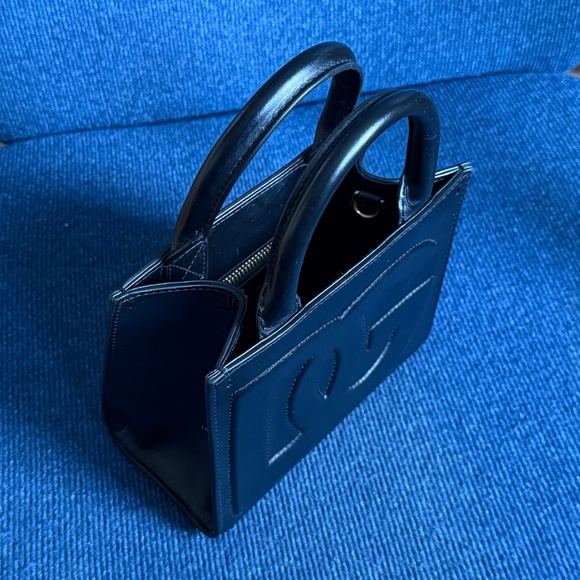 Dolce & Gabbana Mini Top Handle Bag DG Daily Shopper D&G Tote Bag Black Calfskin - Picture 6 of 16